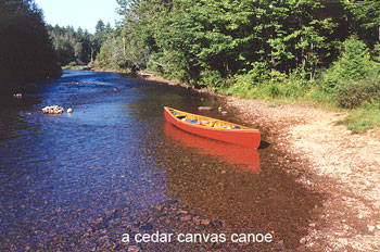 canoe on stream