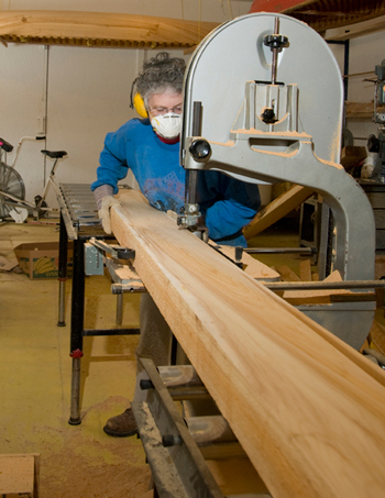 sawing planking
