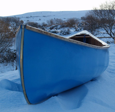 blue canoe